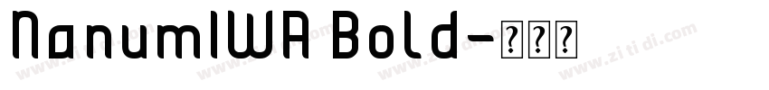 NanumIWA Bold字体转换